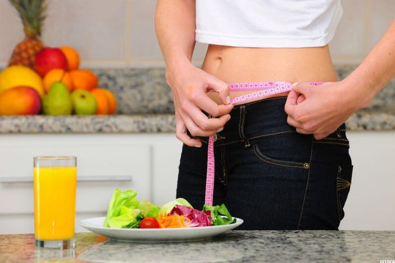 measuring the waist on a store diet